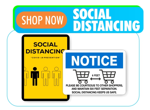 social distancing signs